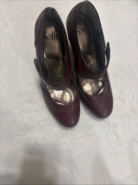 Burgundy Mary Jane Heels